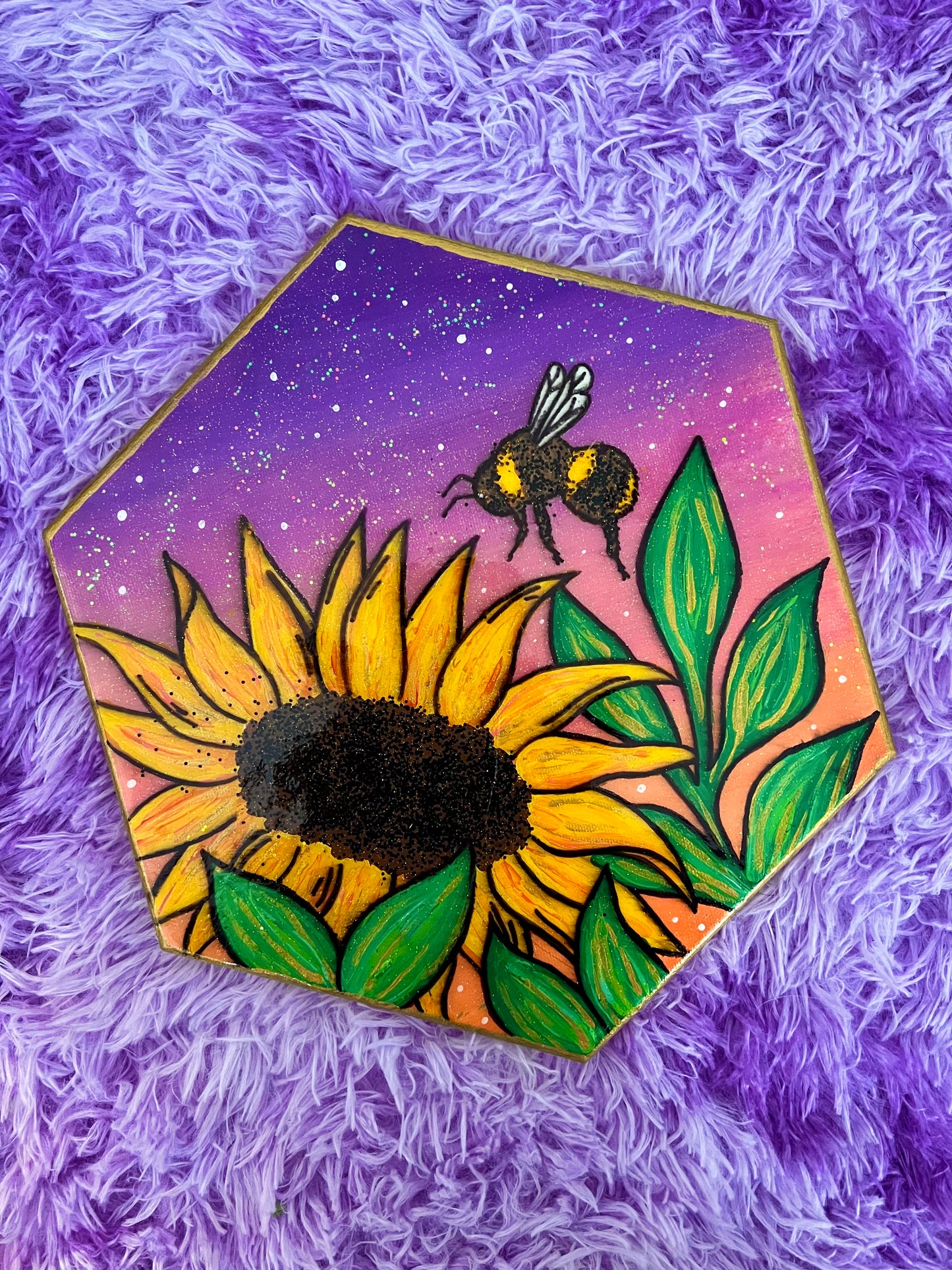 Evening Sunflower Original Painting