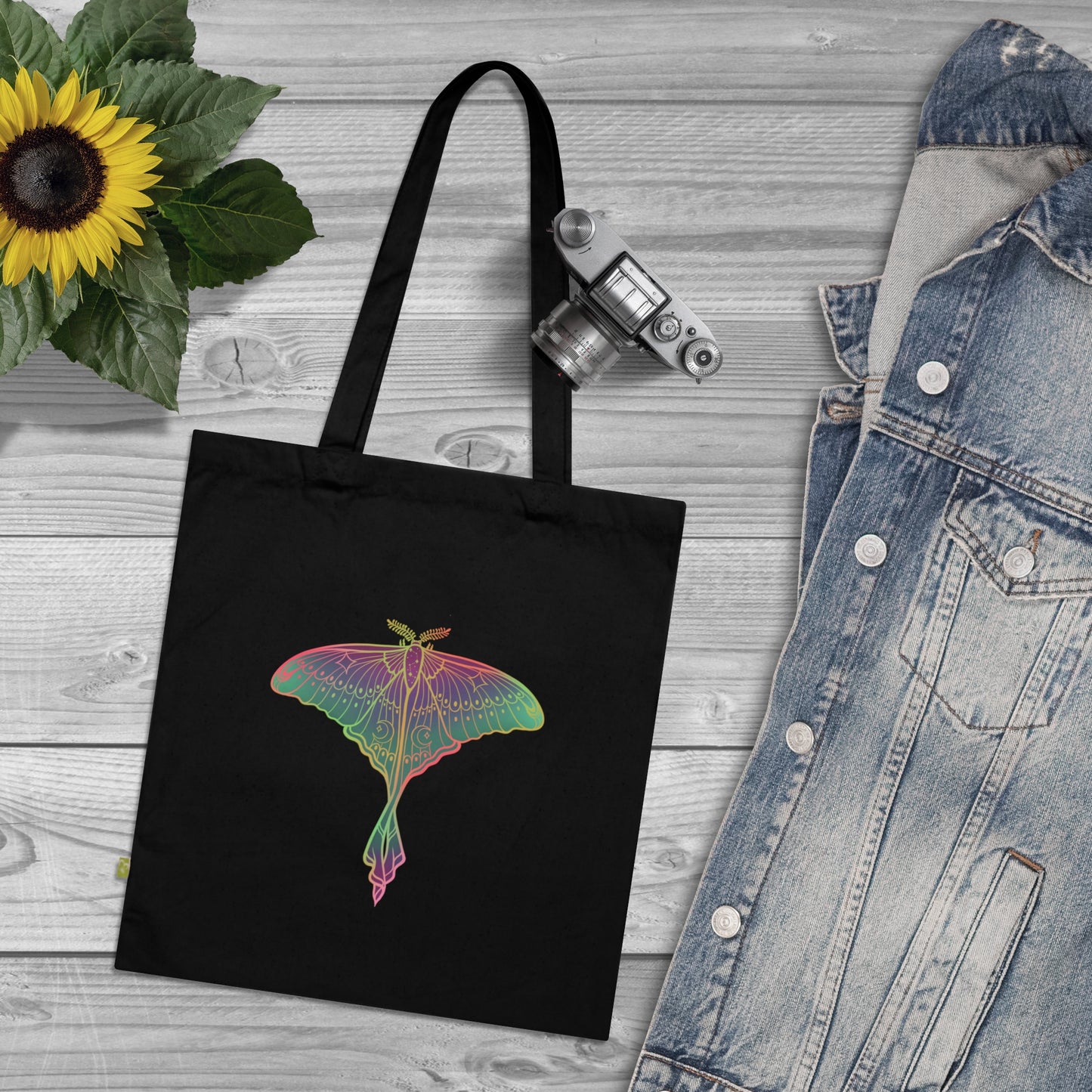 Luna Moth Organic Cotton Tote Bag