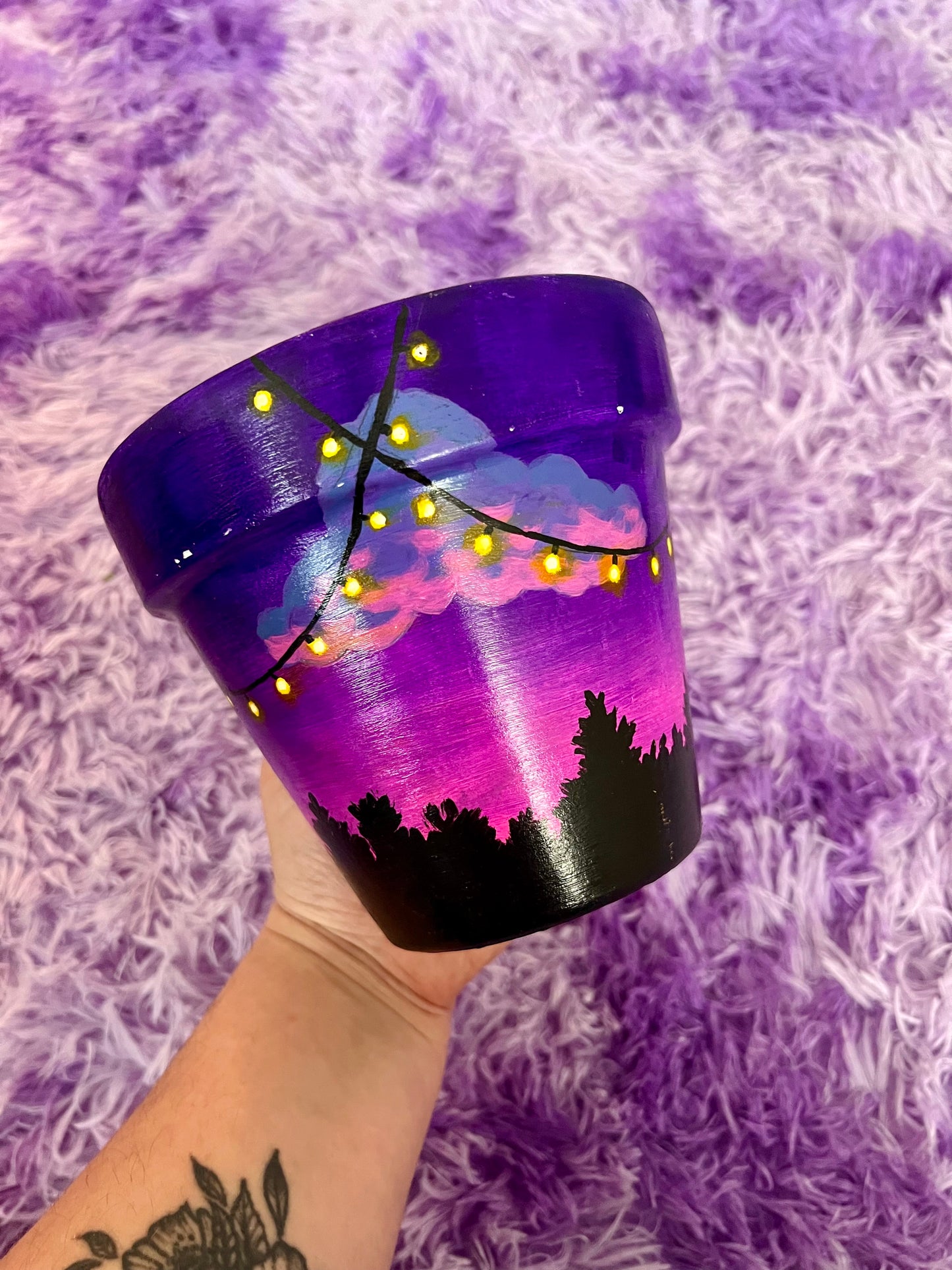 Dreamy Sunset Flower Pot
