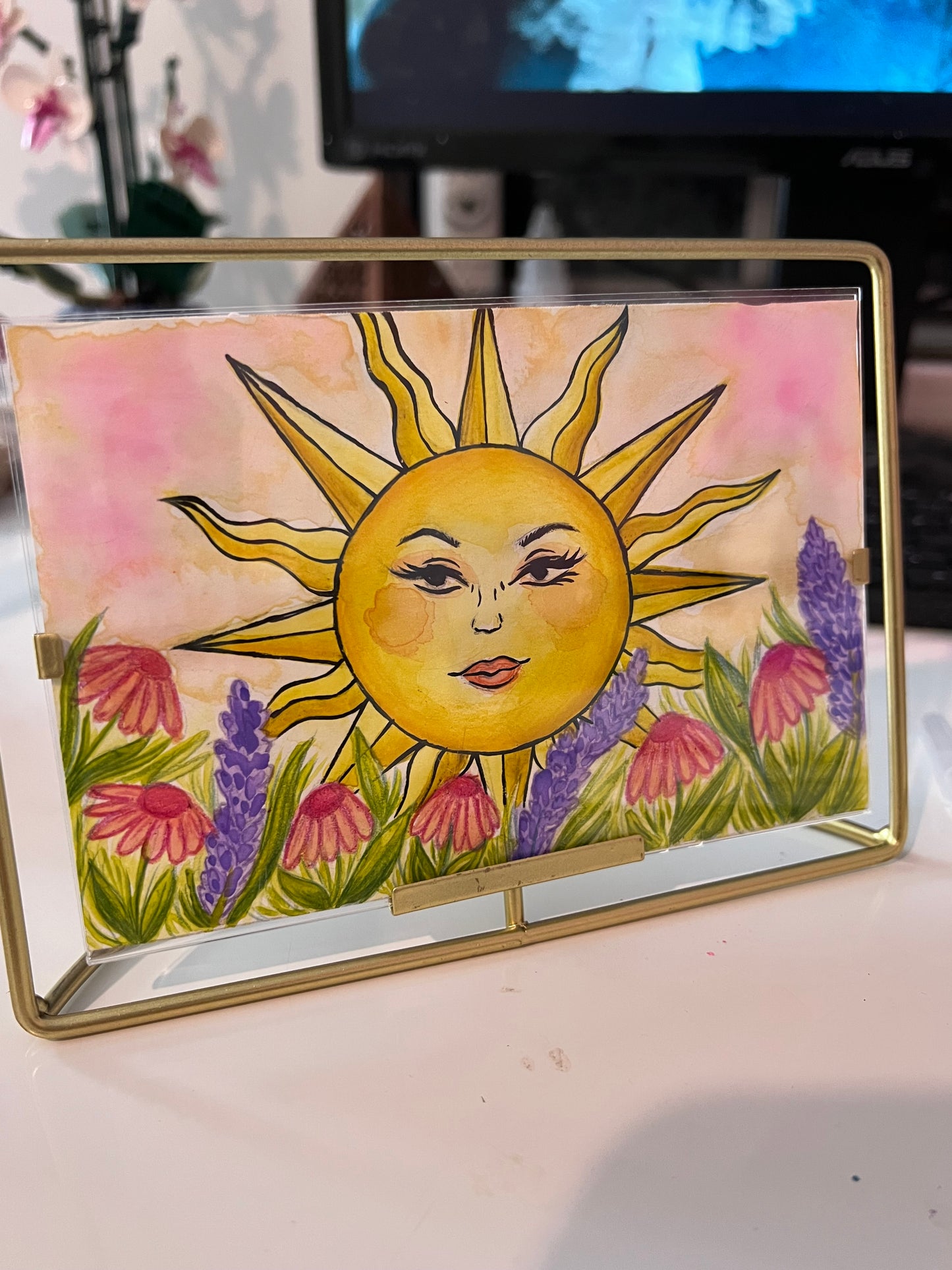 Sunshine Original Water Color Painting