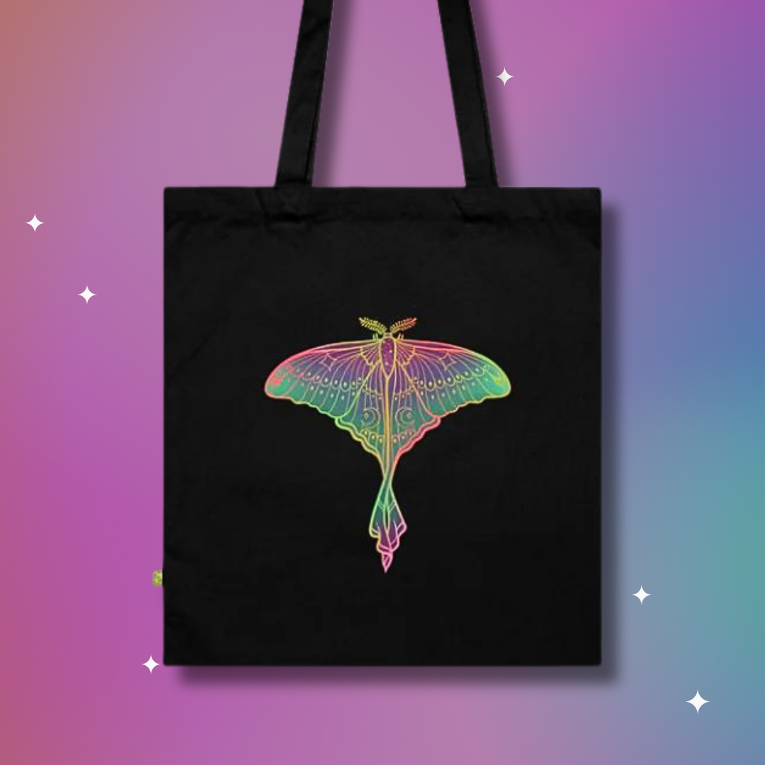 Luna Moth Organic Cotton Tote Bag