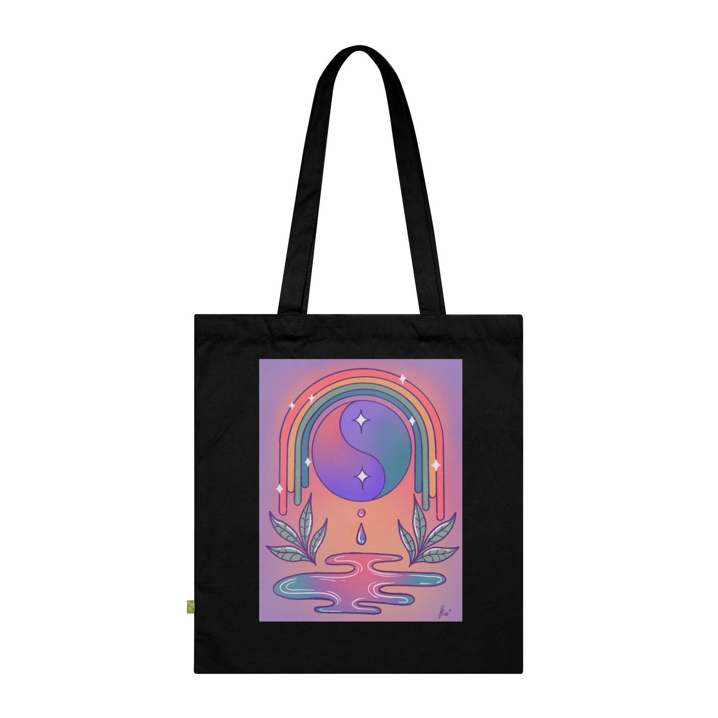 Ethereal Yin Yang Organic Cotton Tote Bag