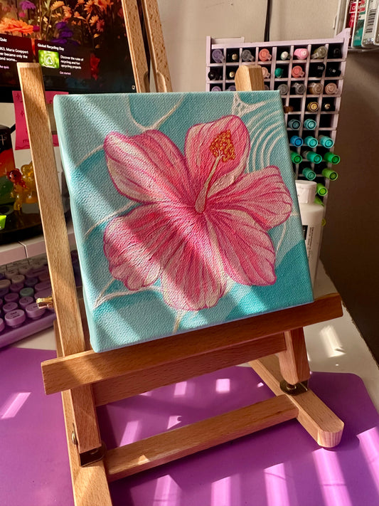 Hibiscus Daydream- Original Handpainted Canvas