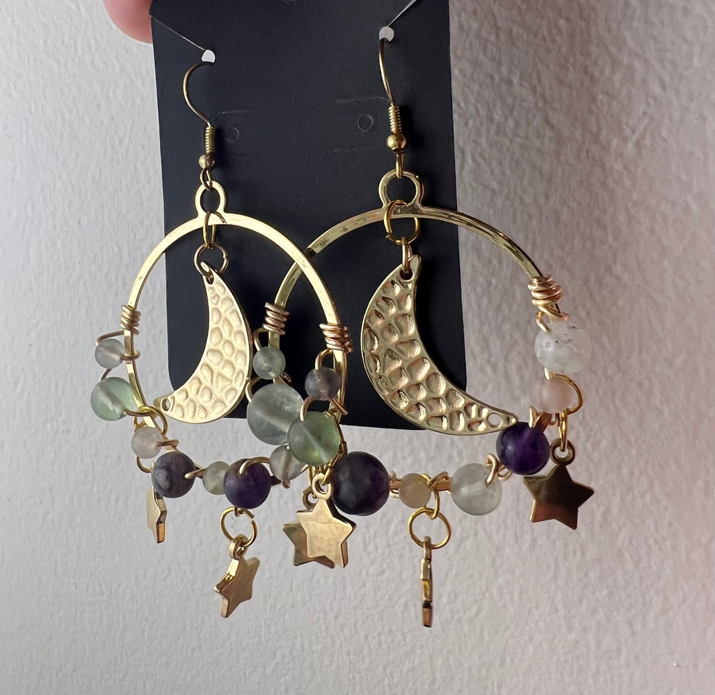 Celestial Flourite Hoops