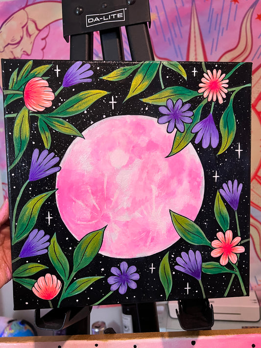 Pink Moon Original Painting