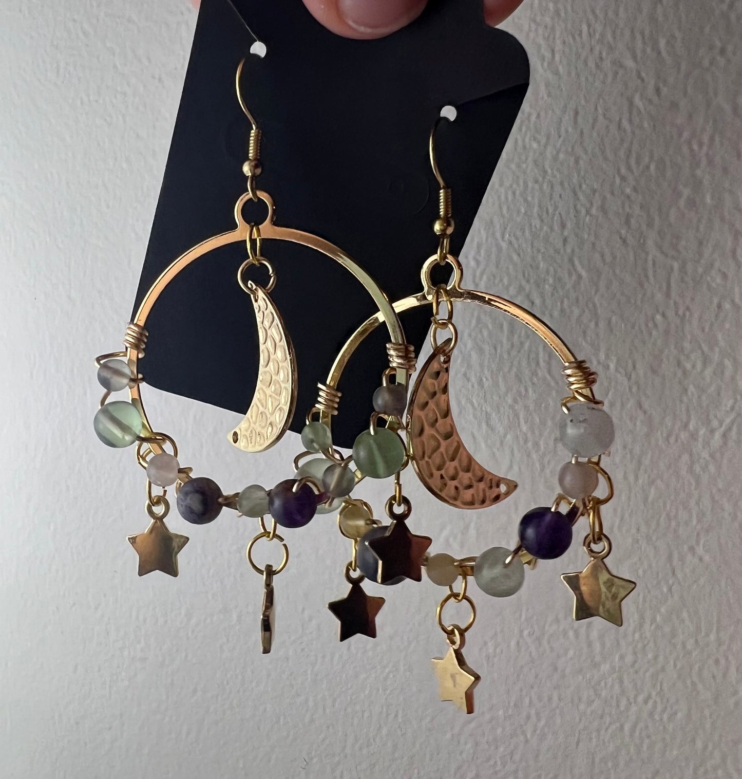 Celestial Flourite Hoops