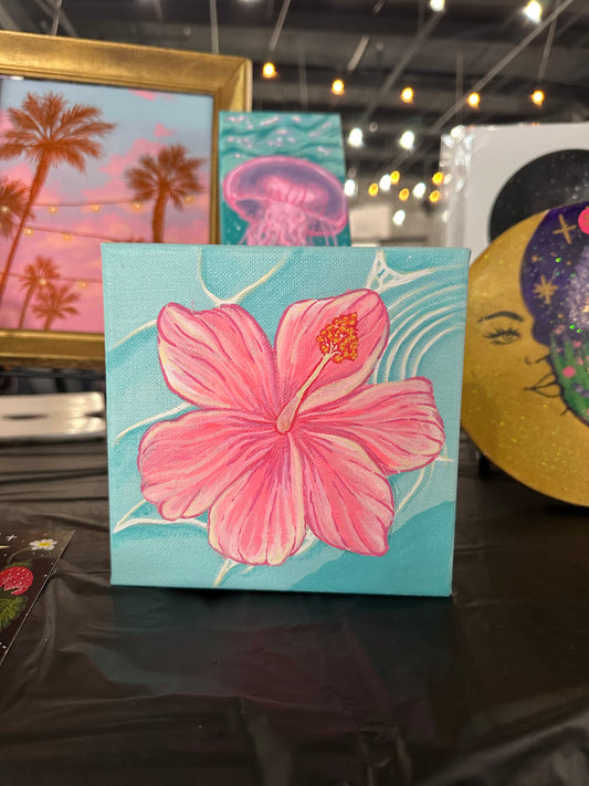 Hibiscus Daydream- Original Handpainted Canvas