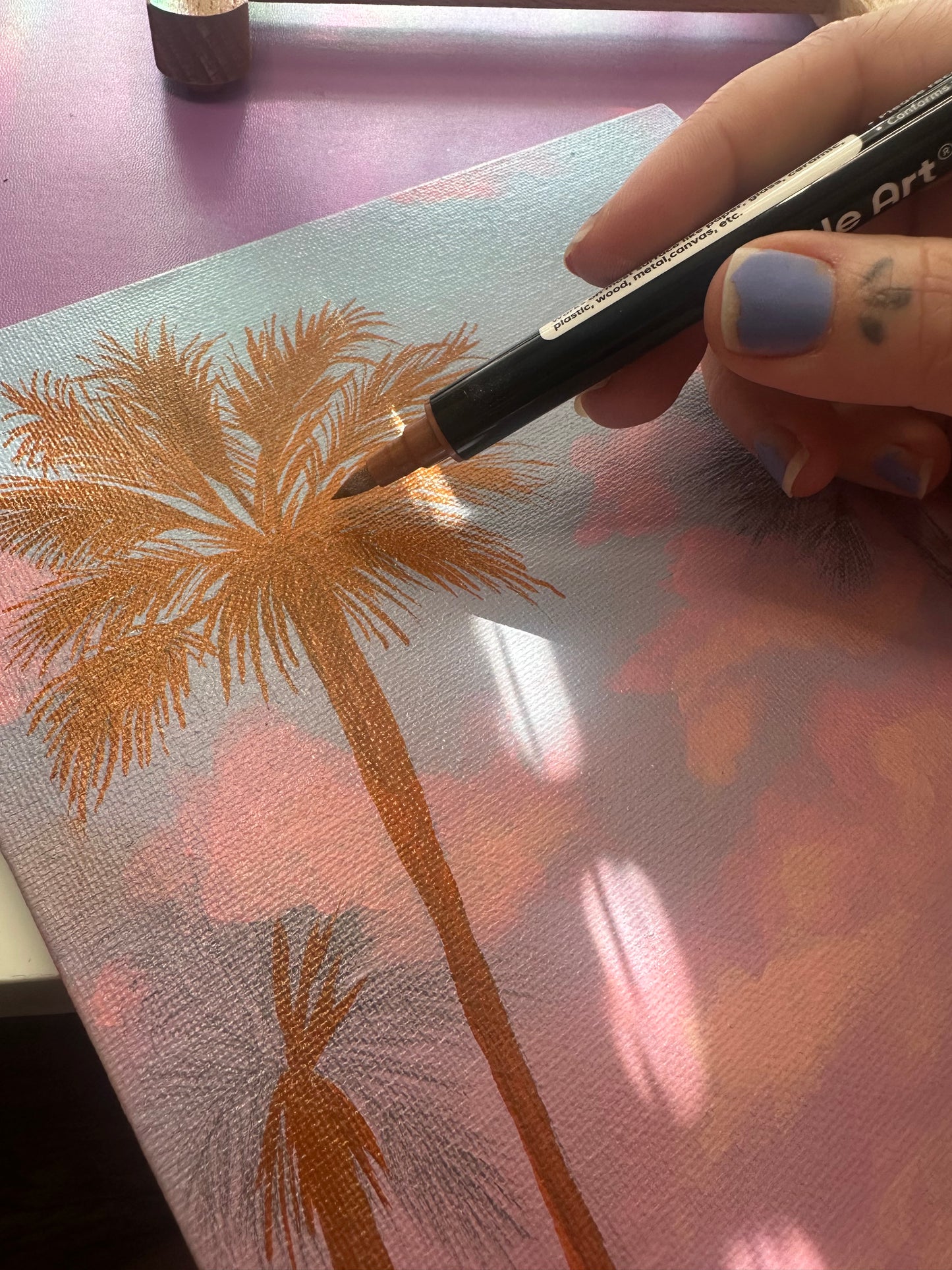 The Drive Home- Original Handpainted Canvas 8x10