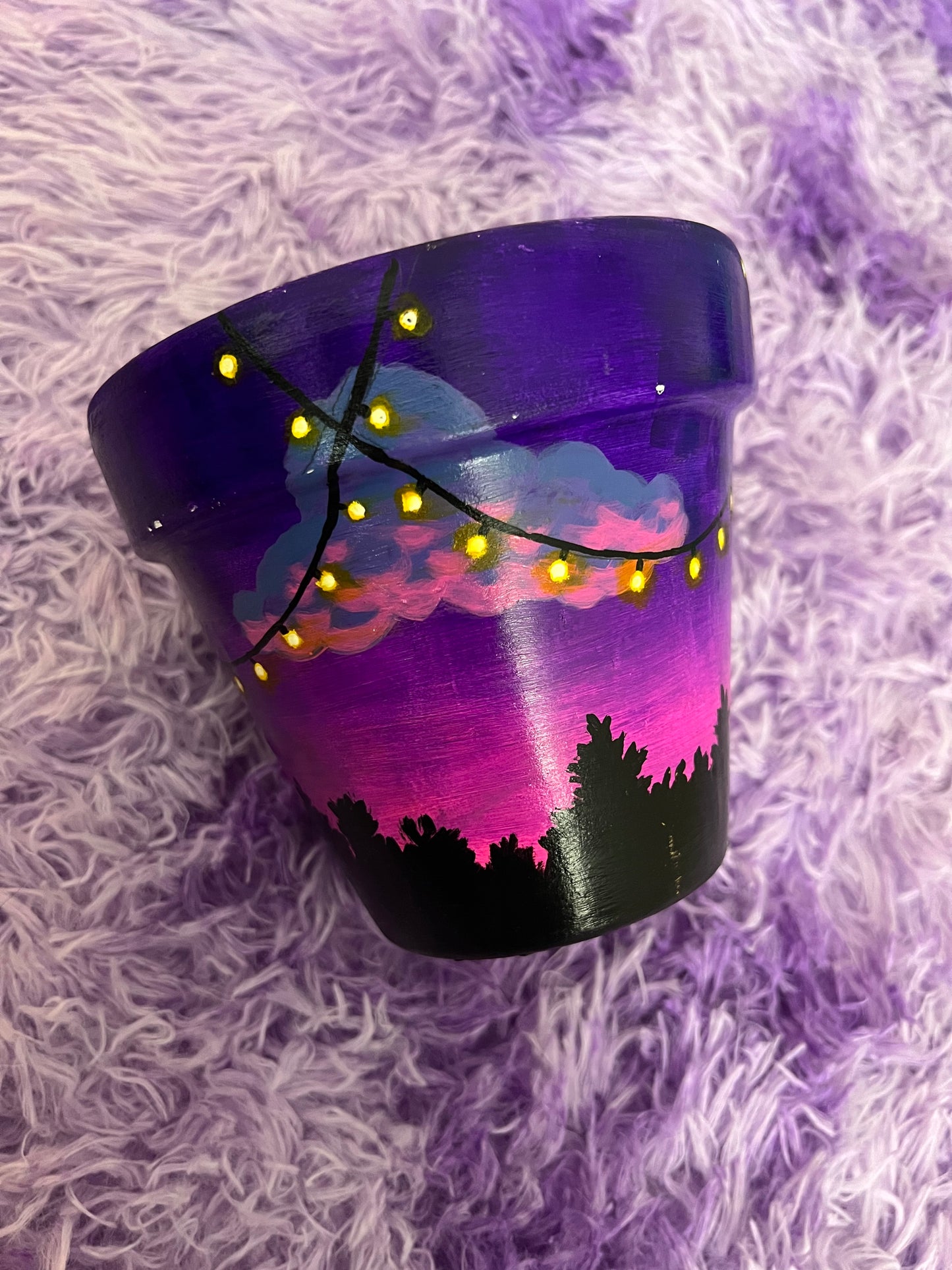 Dreamy Sunset Flower Pot