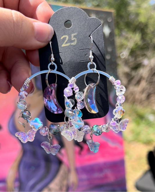 Butterfly Moon Earrings