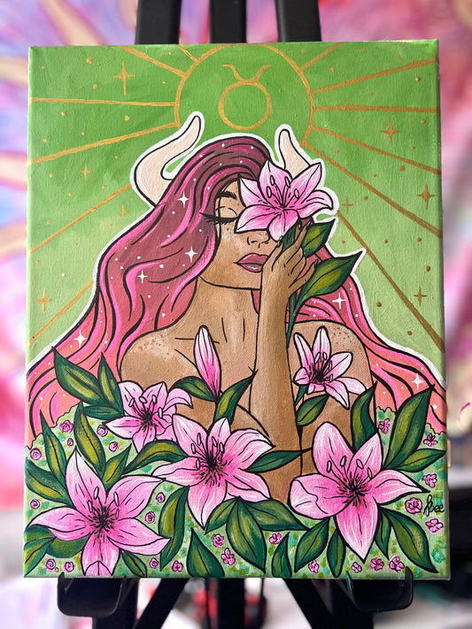 Original Taurus Goddess Painting