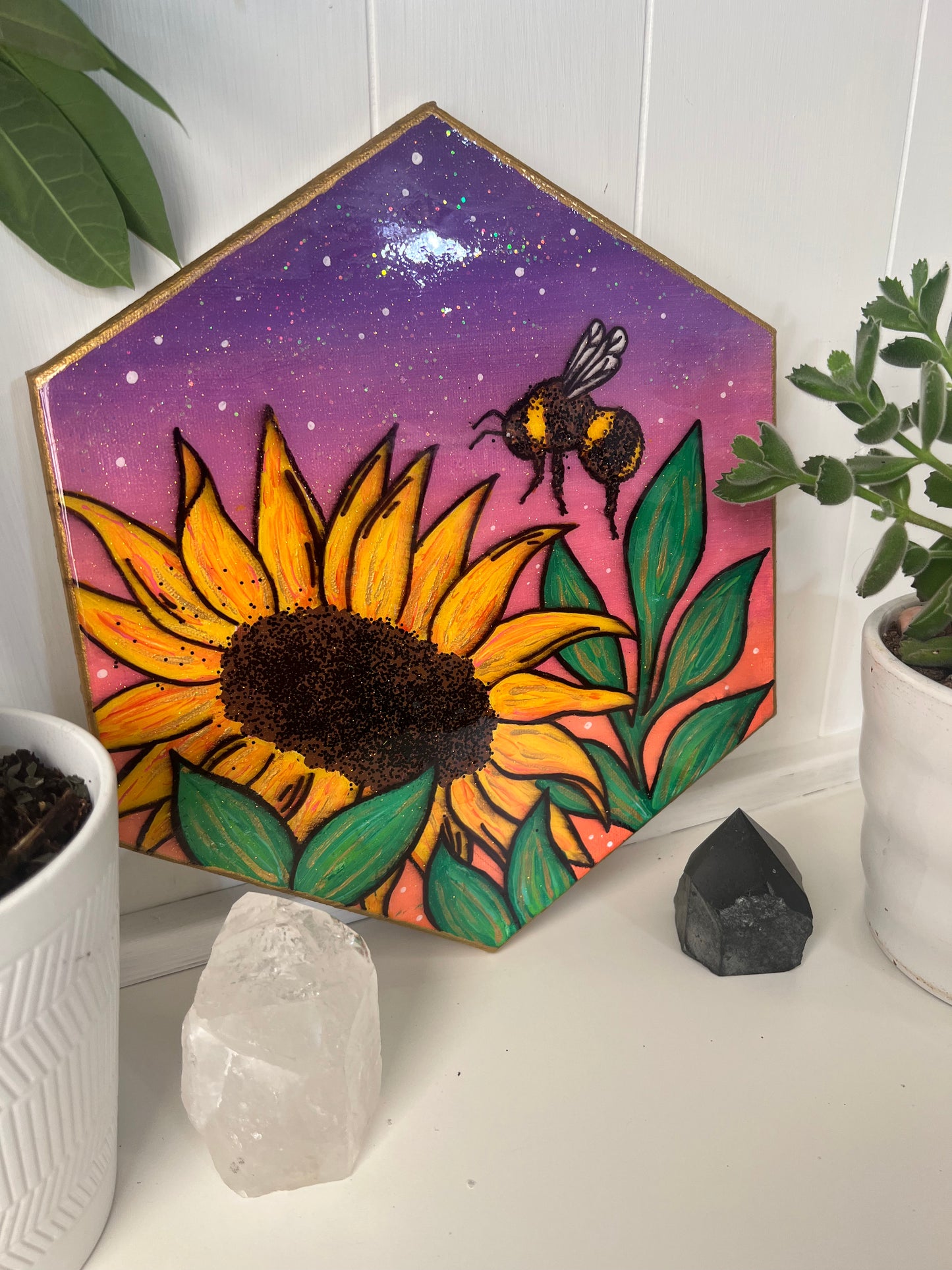 Evening Sunflower Original Painting