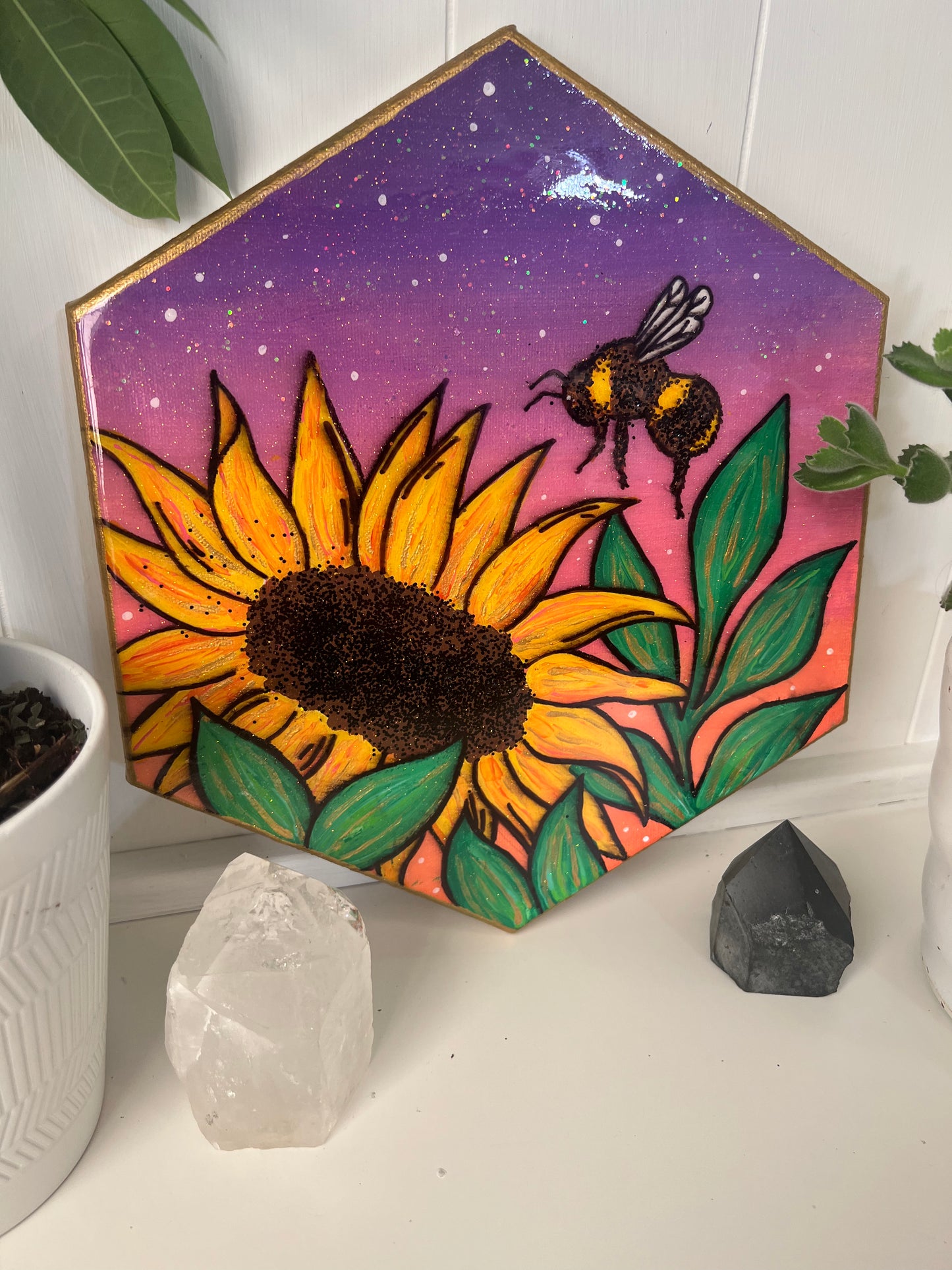 Evening Sunflower Original Painting