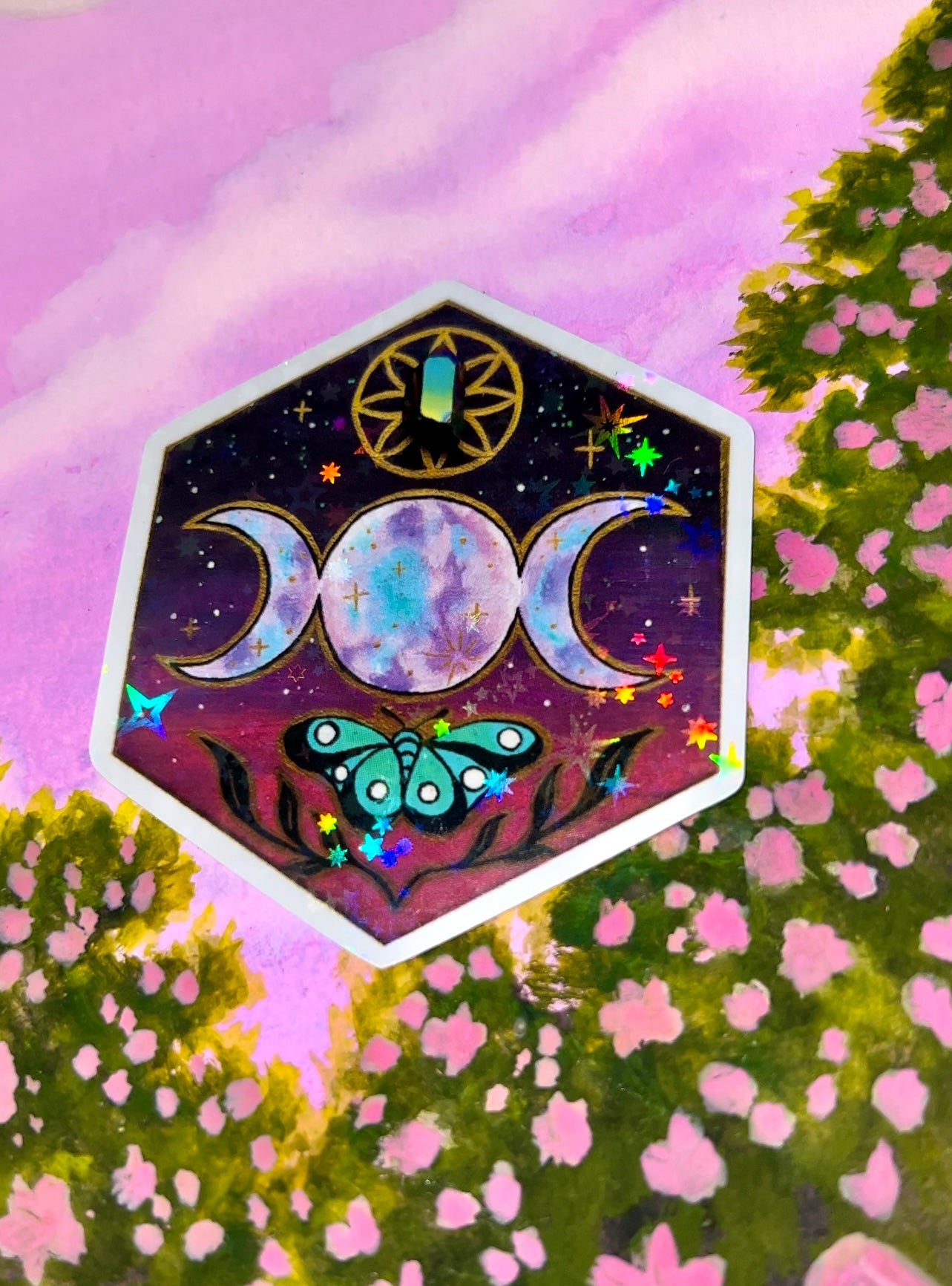 Holographic Goddess Aura Sticker